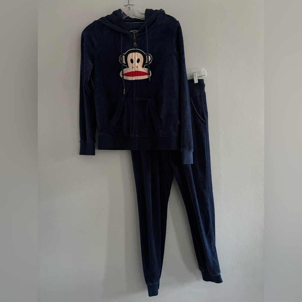 Paul Frank Navy Blue Zip-Up Hoodie and Jogger Set